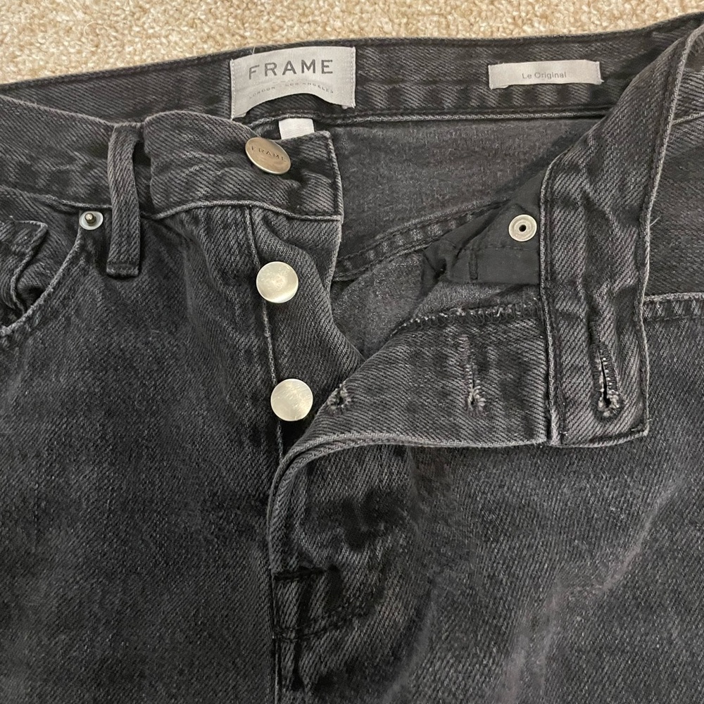 FRAME Le Original Jeans in Washed Black
